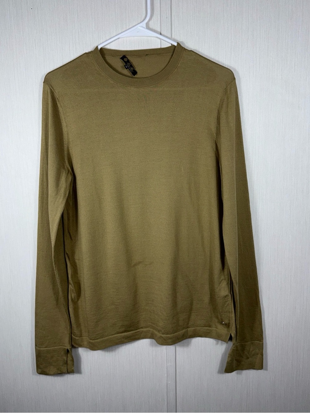 LORO PIANA Womens Silk Cotton Lightweight Sweater Beige 46 US 16 See Pic